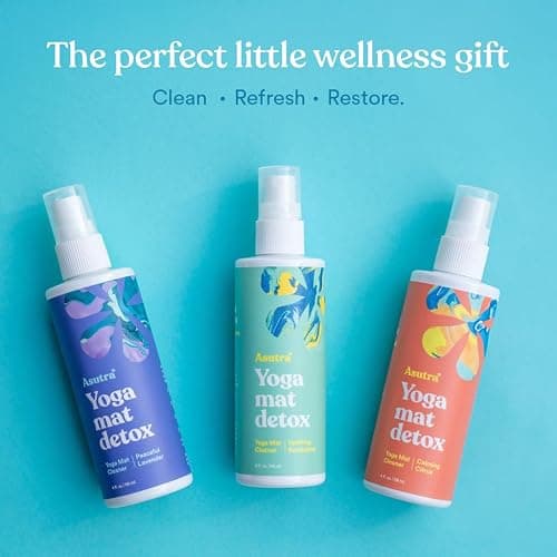 ASUTRA Yoga Mat Cleaner Spray (Peaceful Lavender), 4 fl oz - No Slippery Residue, Organic Essential Oils, Deep-Cleansing for Fitness Gear & Gym Equipment, Microfiber Towel Included thumbnail 3