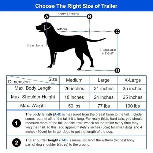 DOGGYHUT® Premium Large/XL Pet Bike Trailer & Stroller for Large Sized Dog or Multiple Small Dogs,Low Center of Gravity,Parking Brakes,Easy Folding Frame,Bicycle Carrier thumbnail 8