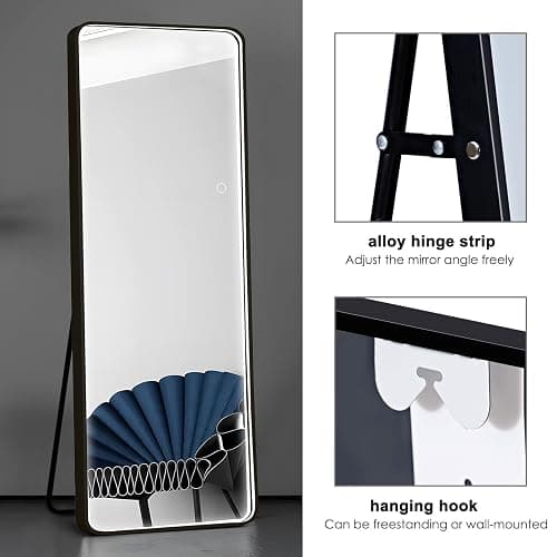 DlandHome Full Lenth Mirror with LED Lights, Free Standing Floor Mirror thumbnail 5