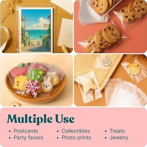 11x14 Self Sealing Cellophane Bags (200 Pack) - Resealable Adhesive | Clear Poly Bags, Plastic Sleeves for Gifts, Photos, Prints, Envelopes, Documents - Pack It Chic thumbnail 6