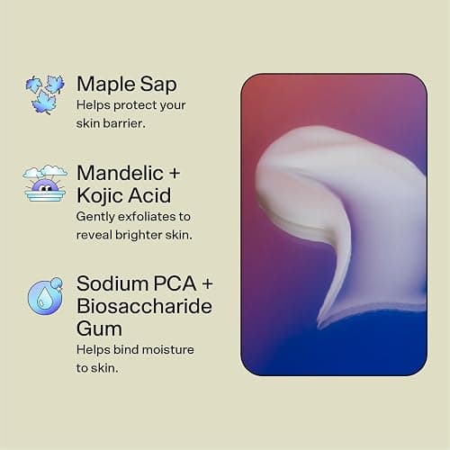 Bubble Skincare Over Night Hydrating Sleep Mask - Gentle Exfoliating Overnight Face Mask for Skin Barrier Repair - Formulated with Mandelic Acid & Sodium PCA to Hydrate, Brighten & Soothe Skin (50ml) thumbnail 2