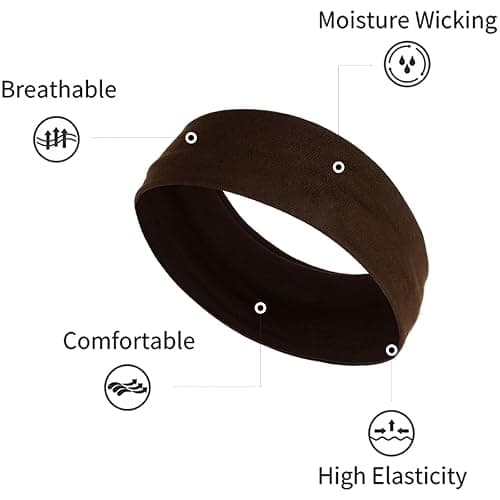 TERSE Boho Headbands for Women Short Hair Floral Headbands Non Slip Elastic Sweat Hairbands Soft Fabric Hair Bands Workout Yoga Running Sport Thin Wrap for Girls thumbnail 7