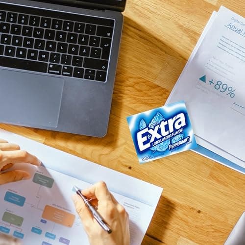 EXTRA Gum Peppermint, Sugar Free Chewing Gum, Bulk 3 Pack, 45ct | Peppermint gum flavor, sugar free chewing gum, bulk gum 3 pack, 45 sticks total, freshen breath thumbnail 7