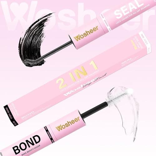 Wosheer Eyelash Glue 2 In 1 Cluster Lash Bond and Seal for Eyelash Extensions Individual Cluster Lashes with Strong Hold Eyelash Waterproof 72h (Black Lash Glue) thumbnail 4