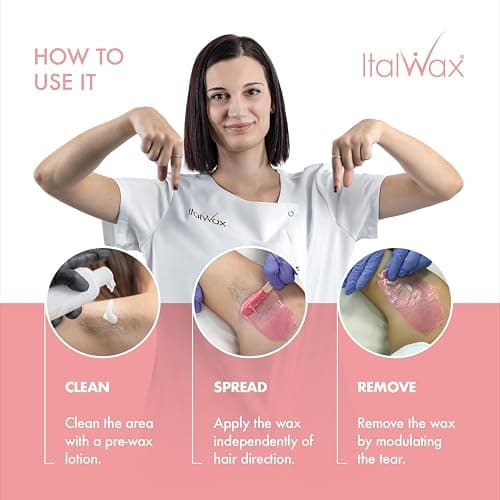 Italwax Top Line Pink Pearl Hard Wax Beads 1.65 lb (750 g) – Semi-Creamy Unscented Hard Wax for Facial Areas, Strong from First Pull, Suitable for Sensitive Skin, Professional Use – Made in Italy thumbnail 5