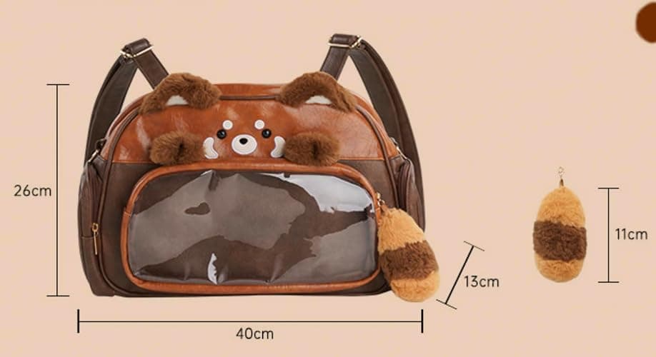 Queen sea shark Ita Bag Plush Red Panda Kawaii Pin Display Backpack Crossbody Waterproof New Season Spring thumbnail 6