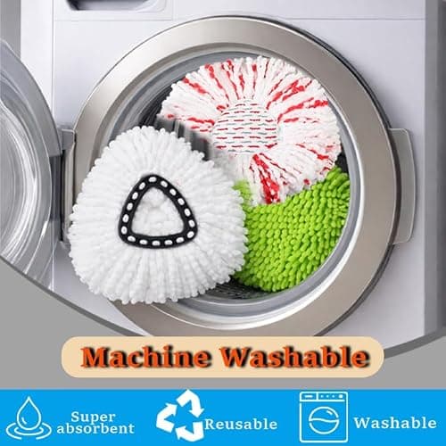 Spin Mop Head Replacement for Ocedar Easy Wring 1-Tank Mop Head for O Cedar | Spin Mop Refills, Mop Base, Scrubber Mop Head for O-Cedar, 40% More Cleaning Power, Reusable, Easy-to-Replace Mop Replace thumbnail 7
