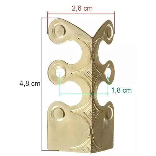 Skiffers Baseboard Protectors - Solid Brass Skirting Board Corner & Vintage Metal Corner Protector (Bronze, 5 pcs) thumbnail 3