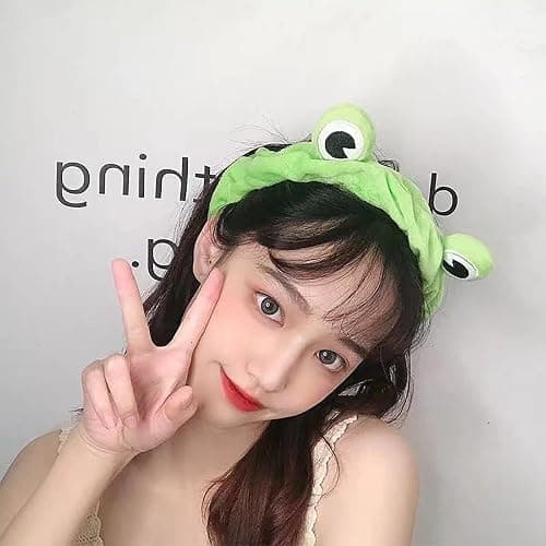 Jowmoy Green Frog Eye Elastic Headband - Versatile for Spa, Skincare, Makeup, Face Wash, Fun Gift for Women (1 Pack) thumbnail 4
