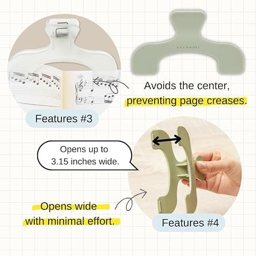 Sun-Star Versatile Crown Page Holder Clip - Ideal for Notebooks, Textbooks, Sheet Music and Maps, Night Forest S3623351 (Authentic Hologram for US and EU Only) 4.7 x 3.0 x 1.6 inches thumbnail 6