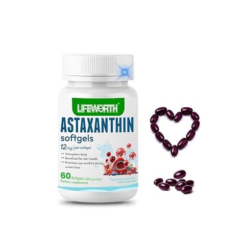 LIFEWORTH Astaxanthin Supplements, Anti-Aging, Antienvejecimiento, Reduce Wrinkles, Arrugas, Glowing Skin & Skin Health, Natural Antioxidant - Image 1