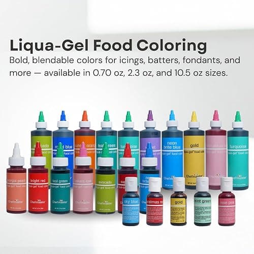Chefmaster Rose Pink Liqua-Gel® Food Coloring | Vibrant Color | Professional-Grade Dye for Icing, Frosting, Fondant | Baking & Decorating | Fade-Resistant | Easy-to-Use | Made in USA | 0.70 oz thumbnail 6