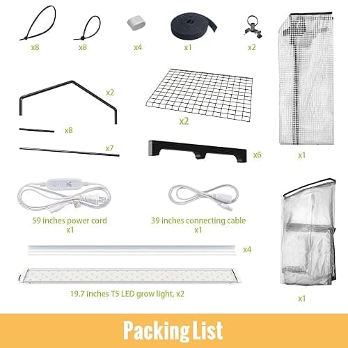SpeePlant Mini Indoor Greenhouse with Grow Light, 2-Tier Plant Stand with PVC Tent, Ventilation Window, Bottom Pouch, 20W Full Spectrum Grow Light with Timer, for Seed Starting, 27" L x 19" W x 35" H thumbnail 8