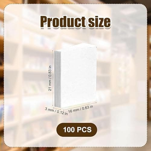 100pcs Blank Miniature Books, 1:12 Scale Mini Dollhouse Book Ornaments White Tiny Notebook Model Small Opening Book Toys for Dollhouse Bookshelf Decoration Pretend Play Supplies thumbnail 3