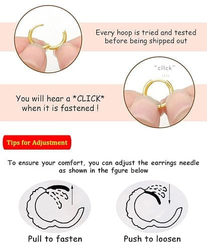 Hypoallergenic Surgical Steel Earrings Sets for Sensitive Ears Lightweight Small Huggie Hoop Earrings 20G Stainless Steel Opal Ball Pearl CZ Flat Back Earrings for Women Men Trendy Cartilage Earrings Hoop Stud thumbnail 8