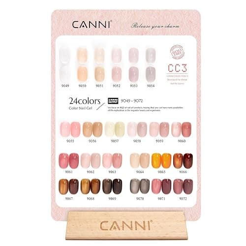 CANNI CC3 Jelly Gel Nail Polish Set with Color Card, 30Pcs Jelly Pink Gel Polish Nude Brown Color High Gloss Soak Off U V Nail French Nail Manicure Salon DIY - CC3 thumbnail 2