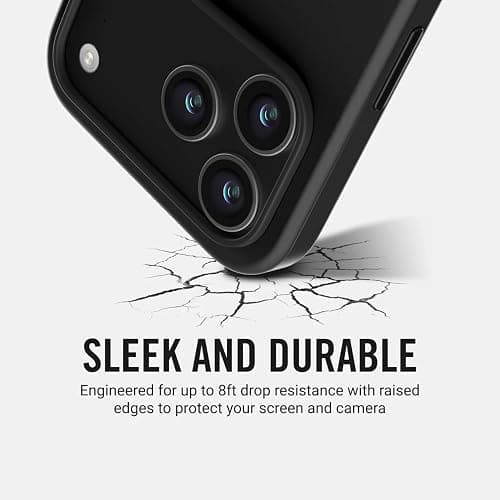 Ridge Case Compatible with iPhone 17 PRO MAX - Compatible with MAGSAFE & Wireless Charging, Aluminum Control Buttons, Dual-Layer Construction, TPU Bumper with Drop Protection (Matte Black) thumbnail 4