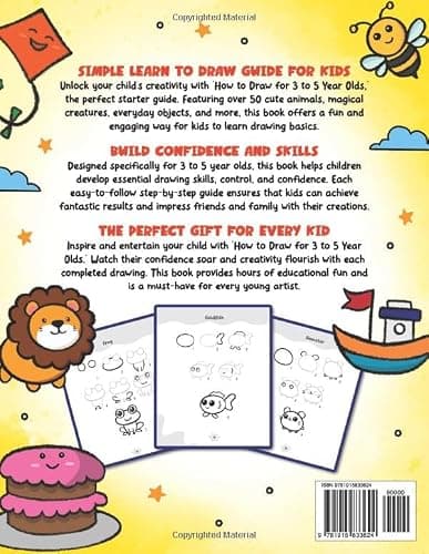 How to Draw for 3-5 Year Olds: Learn to Draw Cute Pets, Farm Animals and Other Magical Things | Book for Kids Age 3+ (How to Draw Everything for Kids) thumbnail 2