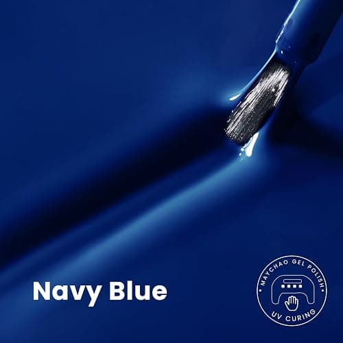 MAYCHAO Navy Blue Gel Nail Polish 1Pc Dark Blue Gel Polish Soak Off UV LED Nail Polish Nail Art Starter Manicure Salon DIY at Home, 0.5 OZ thumbnail 4