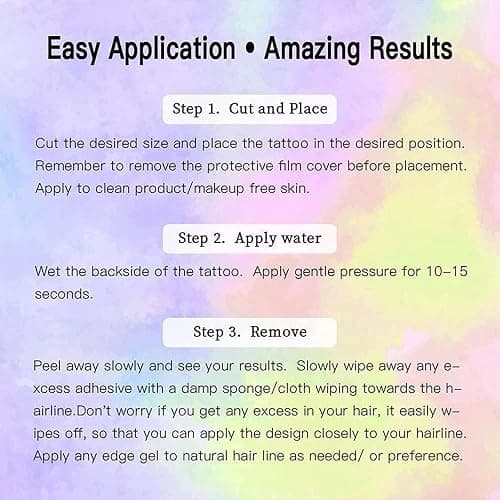 5 Styles Hairline Tattoo Aufkleber, Baby Hair Edge Temporäres lockiges Haar, wasserdicht dauerhafte Temporäre Kanten Pony Tattoo Aufkleber, Fake Tattoo DIY Hairstyling Friseursalon thumbnail 3