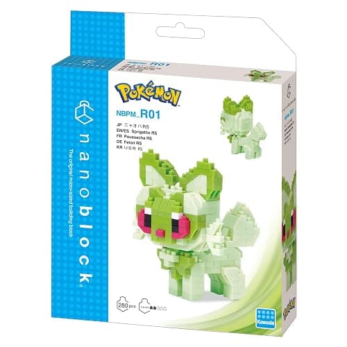 nanoblock Bandai Sprigatito Pokemon Model, Building Blocks Puzzles For Adults And Kids, Plastic Model Kits With Mini Bricks Make Great Pokemon Gifts For Boys Girls And Adults Age 12+ thumbnail 6