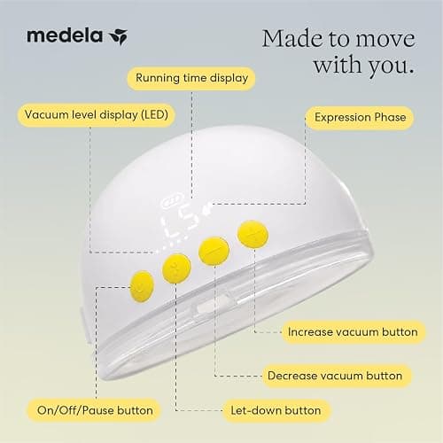 Medela Motion InBra Wearable Electric Breast Pump | Fully In-Bra, Hands-Free, Comfort Fit, BPA-Free, 5 oz Cups, USB Rechargeable, Quiet and Discreet thumbnail 8