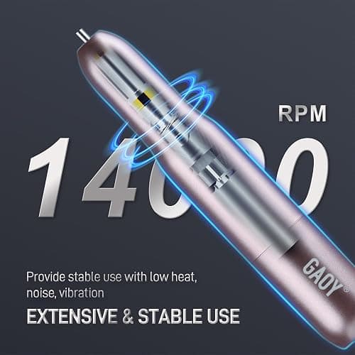 ❤️GAOY Electric Nail Drill for Acrylic and Gel, USB Electric Nail File, Portable Efile with Drill Bits, Manicure Pedicure Tools for Home Salon, Pink thumbnail 3