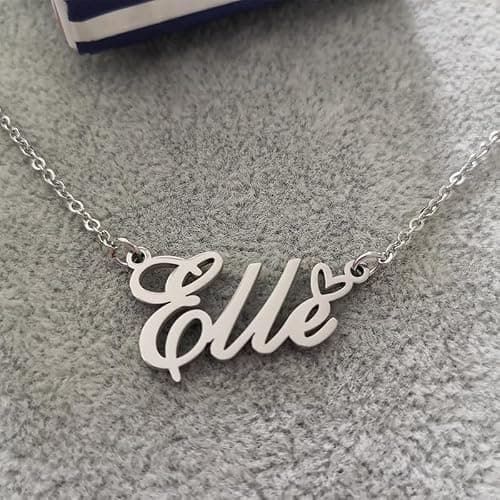 AQGS Custom Name Necklace Customized Personalized Plated Necklace for Mother Daughter Friendship Women Valentine's Day Christmas Birthday New Year Party thumbnail 7