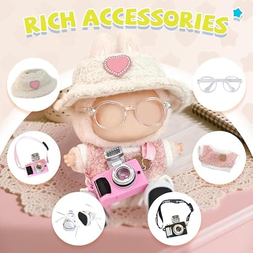 5-Piece of Set 17cm Doll Clothes - DIY Clothes for Doll Outfits Accessories, Luxury Chic Doll Clothing & Style Bundle,Just Clothes (Style B) thumbnail 2
