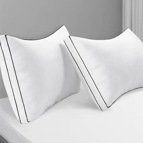 Premium Pillows Queen Size Set of 2, Fluffy and Supportive 7D Down Alternative Bed Pillows, Luxury Soft Hotel Quality Gusseted Pillow for Side Back Stomach Sleepers, Relief Neck Head and Shoulder Pain thumbnail 8