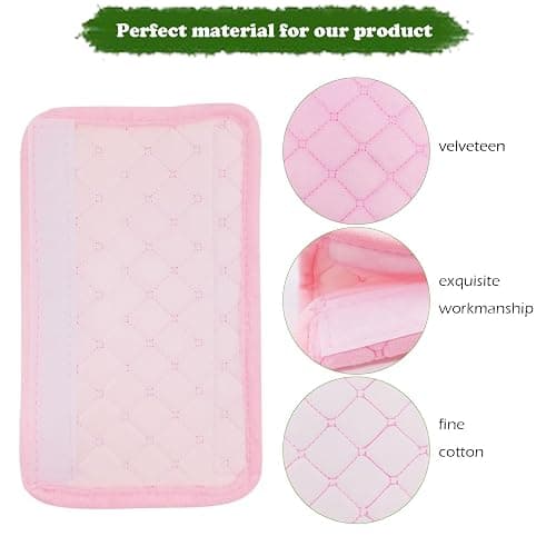 tecooller Car Seat Belt Cover Pad, 5 Pack, Seatbelt Covers for Car Accessories, Soft Material, Car Seat Strap Pads, Pink 10.63 inches, Applicable for All Vehicles, Comfort for Neck Shoulders (5-Pink) thumbnail 4