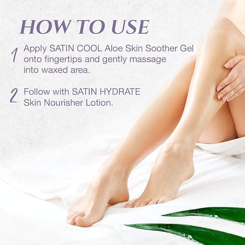 SATIN SMOOTH Aloe Vera Gel, Post-Wax Soothing Formula to Reduce Redness and Soothe Irritated Skin, Hydrating Care for Face, Body, and Hair, 16 fl oz. thumbnail 4