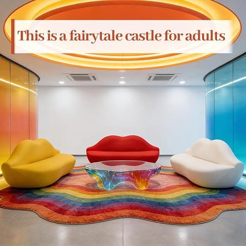 MonicaNest Red Lip Sofa Beauty Salon Clothing Store Rest Area Reception Alien Internet Celebrity Creative Designer Red Internet Celebrity Couch Architect Settee thumbnail 5
