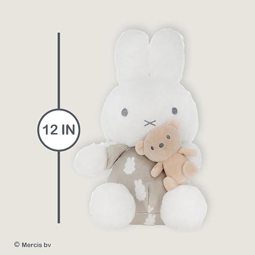 Kids Preferred Miffy Baby Keywind Musical - Super Soft Plush Toy, Plays Rockabye Baby, Swaying Head, Neutral Colors, Ages 0 Months and Up, 12 in thumbnail 2