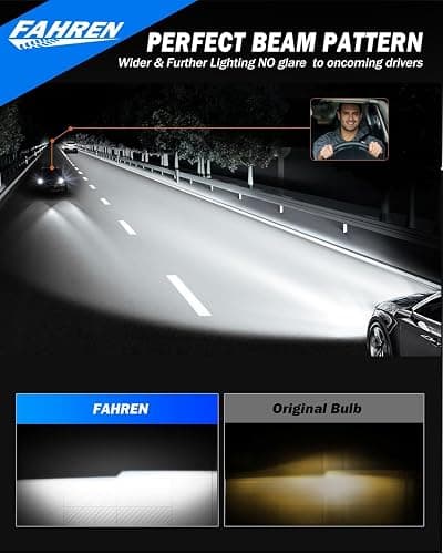 FAHREN 9006 9005 Bulbs Combo, 900% Brighter 6500K White High-Performance 9005/HB3 9006/HB4 Driving Light or Fog, Non-Polarity, Plug and Play, Pack of 4 thumbnail 3