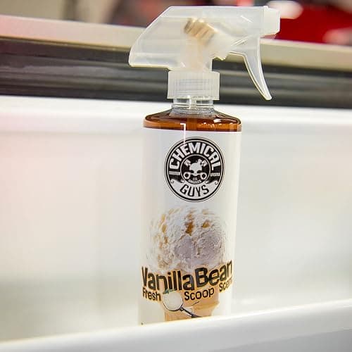 Chemical Guys Vanilla Bean Fresh Scoop Scent Air Freshener, 16 fl oz | Odor eliminator for cars, trucks, home, and office, authentic ice cream-inspired sweet dessert fragrance thumbnail 7