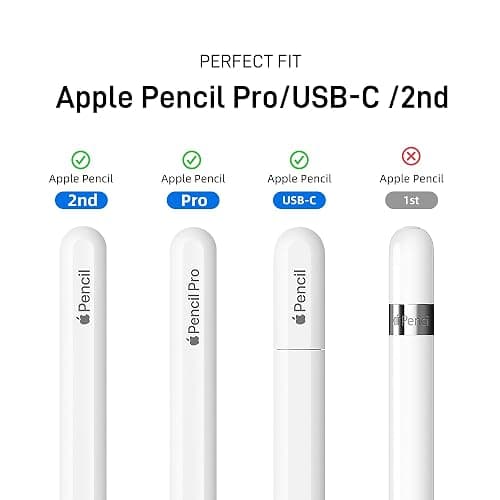 ELETIUO 3 Pack Ergonomic Silicone Grips Compatible with Apple Pencil 2nd/USB-C/Pro,Soft Protective Sleeve Holder,Anti-Slip Cover for iPad Pro 11/12.9 inch,Purple thumbnail 2