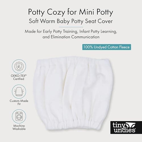 Potty Cozy for Mini Potty, 100% Undyed Cotton Fleece Potty Seat Cover, Soft Warm Baby Potty Cushion, Oeko TEX 100 Certified, Removable Machine Washable Potty Training Accessory thumbnail 2