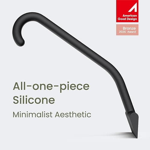 dancemoon JustHang Shower Squeegee for Glass Doors, All-One-Piece Silicone with Built-in Hook Design for Easy Hanging, Household Window Mirror Squeegee for Bathroom, Glass, Kitchen, Tile Wall, Car thumbnail 6