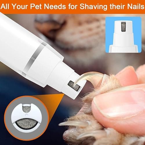 Veeconn Dog Clippers Grooming Kit Hair Clipper-Low Noise Paw Trimmer- Rechargeable - Cordless Quiet Nail Grinder Shaver for Cats and Other Pets thumbnail 4