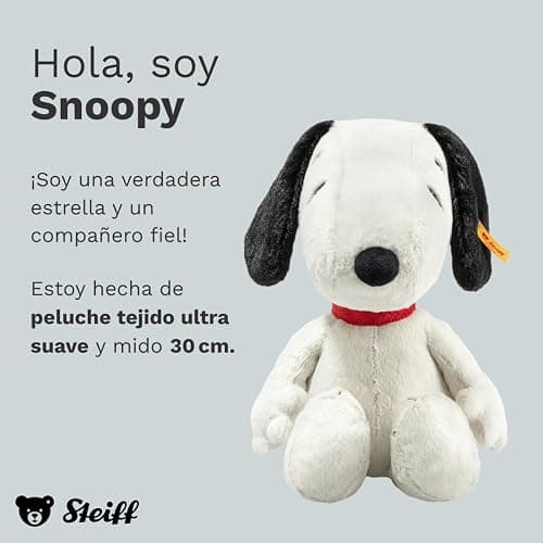 Steiff Peluche Snoopy, Peluche Adorable, para niños y niñas, bebés a Partir de 0 Meses, Friends, Peluche 30 cm, Blanco, 024702 thumbnail 3
