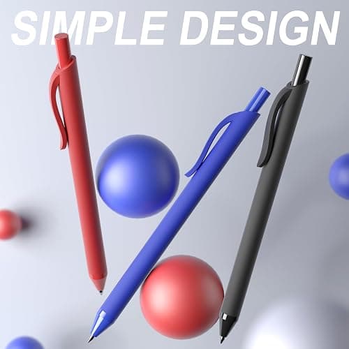 InkSlick 50 Pack Black Ink Pens - Bulk Pens, 1.0MM Medium Point Ballpoint Pens, Smooth Writing No Bleed Retractable Ball Point Pen (Black) thumbnail 7