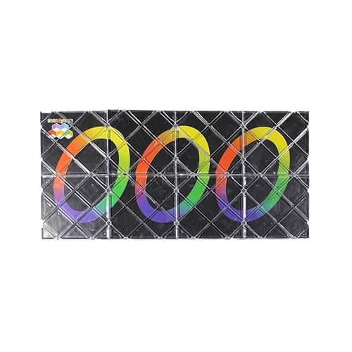 GoodPlay MoZhi LingAo 8 Panels 3 Rings Magic Folding Puzzle Cube Twisty Black - Image 1