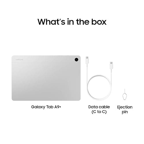 Samsung Galaxy Tab A9+ Plus 11” 64GB Android Tablet, Big Screen, Quad Speakers, Upgraded Chipset, Multi Window Display, Slim, Light, Durable, Kids Friendly Design, US Version, 2024, Silver thumbnail 9