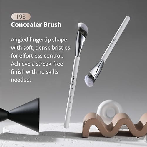 Albeaut Concealer Brush, Angled Under Eye Makeup Small Foundation Precision Face Blending Brush (193 concealer brush) thumbnail 2