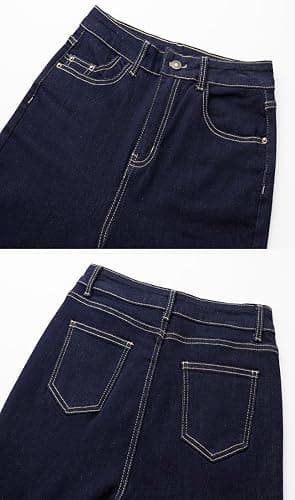 Women's High Waisted Wide Leg Jeans - Stretchy Straight Leg Denim Pants, 2025 Trendy Casual Comfort Fit thumbnail 6