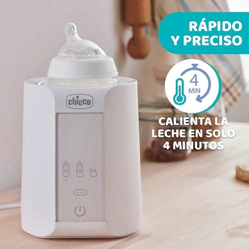 Chicco Calienta Biberones Doméstico, Calentador de Biberones con 2 Programas y Apagado Automático, Calienta a la Temperatura Ideal – Calentador de Alimentos para Bebés, Apto para Tarros, Blanco thumbnail 3