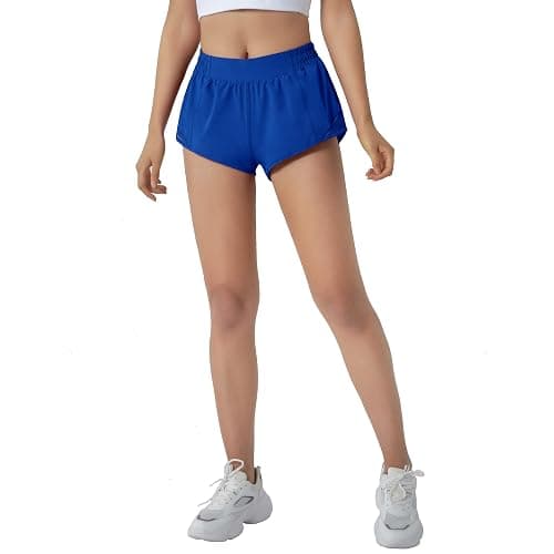 Aurefin Running Shorts for Women,Quick Dry Athletic Sports Shorts Lightweight Active Workout Gym Shorts with Zip Pocket thumbnail 5
