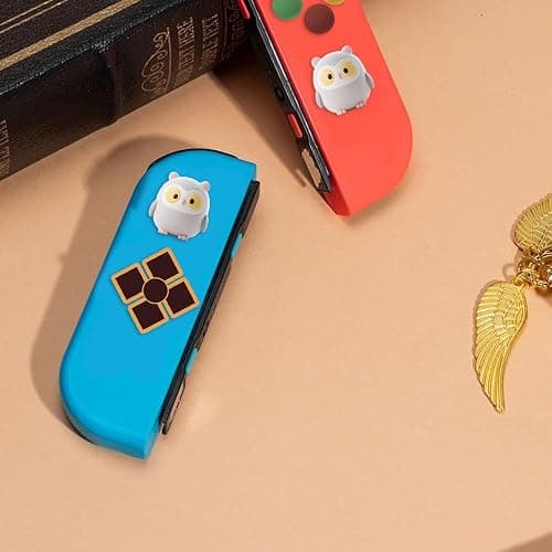 PERFECTSIGHT Switch Silicone Joy Con Thumb Grip Button Caps, Joystick Cover Compatible with Nintendo Switch/OLED/Switch Lite,4PCS (Owl) thumbnail 6