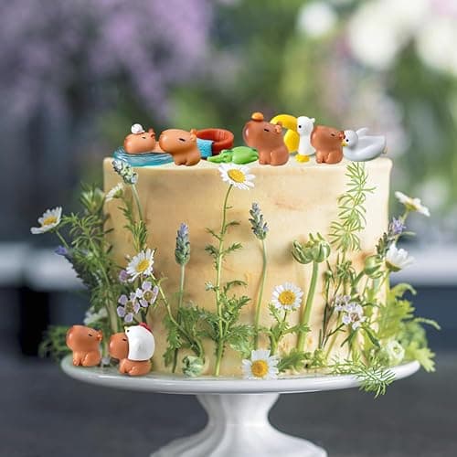 ZCMMGPBB 10 PCS Mini Capybara Figures - Birthday Party Capybara Cake Toppers & Toys thumbnail 8